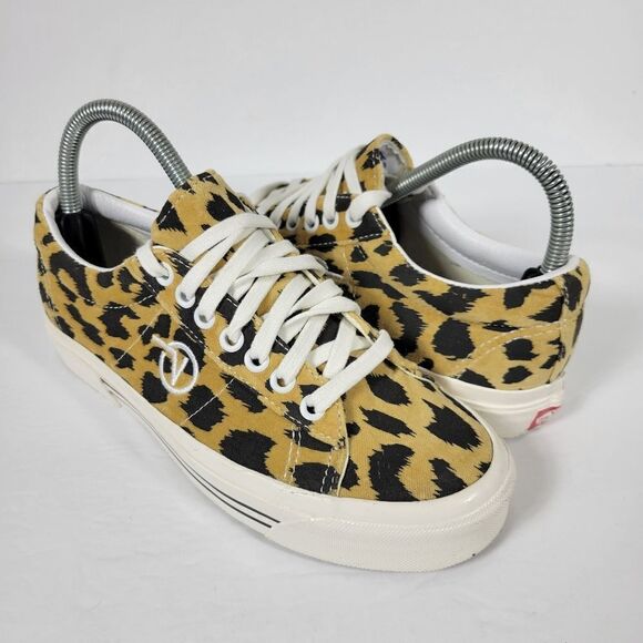 Vans Sid DX Anaheim Factory OG Leopard Low Top Athletic Sneakers Women Size 7 - Picture 1 of 9
